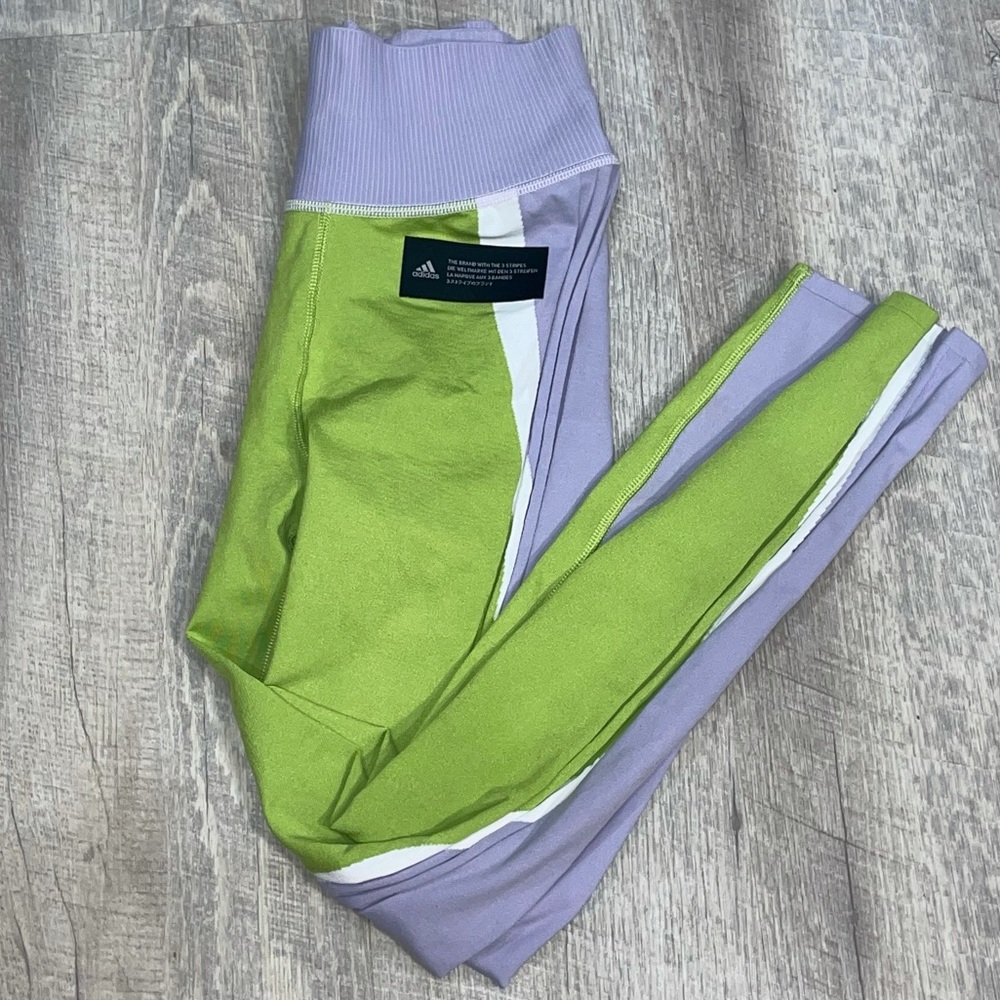 Adidas Leggings XS Great Condition Purple/Green
